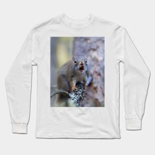 Chatter Box - Red Squirrel - Algonquin Park, Canada Long Sleeve T-Shirt